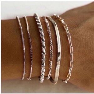 New! Silver Bracelet Stack Set (1067) NWOT